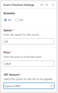 ACF Booking Options