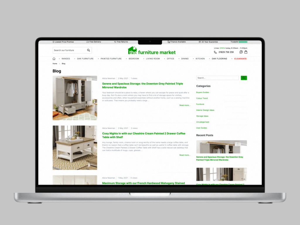 Unboxed SEO Results x3 Revenue The Furniture Market